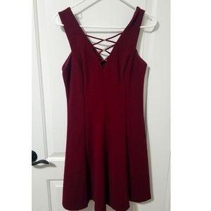 Kensie Burgandy Dress